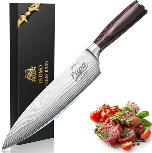 INOMO Geschenke für Männer, Küchenmesser Papa Geschenk Weihnachten, Kochmesser Geburtstagsgeschenk für Papa, Adventskalender Füllung Männer Geschenk für Ihn, Weihnachtsgeschenke