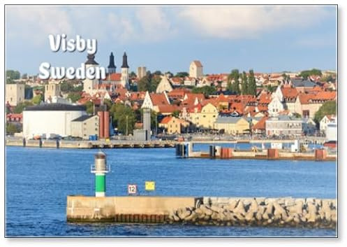 Blick Auf Visby Auf Gotland Design 1 Kühlschrankmagnet