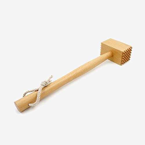 Multifunktions-Hammer-Fleischhammer-Weichmacher, Holz-Fleischklopfer, doppelseitiger Fleischhammer, leichter Fleischhammer, perfektes Holzklopfer-Werkzeug for die Küche for Huhn, Steak, Schweinefleisc