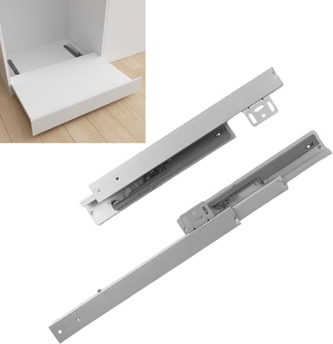 Schubladenschienen für Küchenschrank, Kommode, Schublade, Bodenmontage, geräuschlos, Vollauszug für Küchenschrank, Kommode, Schublade (40,6 cm)