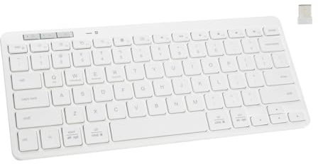 Bnnwa Tastiera Bluetooth senza fili, Bluetooth + 2.4G Dual Mode tastiera piccola portatile esterna senza fili tastiera per Android Tablet Phone iPad Pro Air Mini iPhone Windows Surface (bianco)