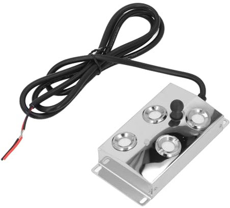 Jectse Ultrasonic Mist Maker, 4 Heads Ultrasonic Fogger, IP67 Water Proof Ultrasonic Pond Fogger Humidifier, 4.5L/H Ultrasonic Mister with 1.5m Cable, for Vegetable Preservation,Landscape