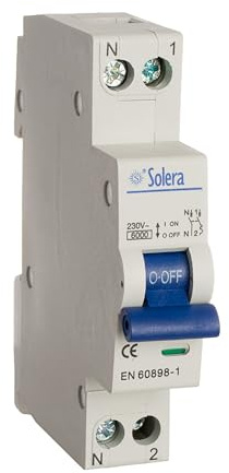 Solera® CBMM1N16 Leitungsschutzschalter, C16, 1P+N, 1M, 6 kA, 16 A • 1 Stück