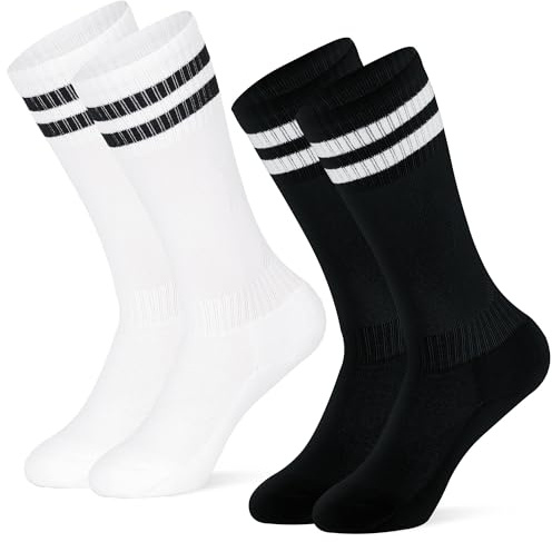 DECOVICI Fußball Socken Kinder 2 Paar, Fussball Stutzen für Jungen und Mädchen 3-13 Jahre Lange Kniestrümpfe Sportsocken Uniform Strümpfe Rugby Hockey