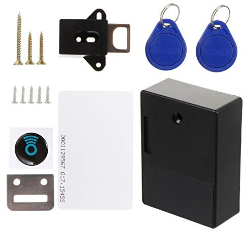 CTIRCHIU Abs Material Kabelloses Elektronisches Schrankschloss Ohne Bohren Verstecktes Rfid Sicherheitsschloss Mit Batteriebetrieb Kindersichere Verriegelung Für Türen Zu Hause Und Büro