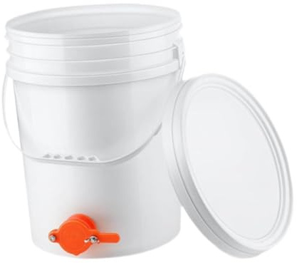 Sharplace Seau à Miel 20 L avec Robinet-Vanne, Seau de Remplissage de Miel, Fournitures pour Apiculteurs, Récipient Portable pour du Miel, pour L'apiculture