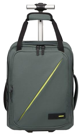 American Tourister Take2Cabin - Ryanair/Wizz Air/Vueling Bolsa de Cabina 40 x 30 x 20 cm, 24,5 l, 1,50 kg, Mochila con Ruedas, Equipaje de Mano, Mochila de Avión MS Bajo Asiento, Grün (Dark Forest)