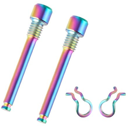 calipers Bolt Screws - 34g Brake calipers Bolt | titaniumss Alloy Pin Circlips | M4 Bicycle Disc Brake Screws | For Bicycle Pad, Disc Pin Axles For Disk Compatible With Threaded Hydraulic shimanoss