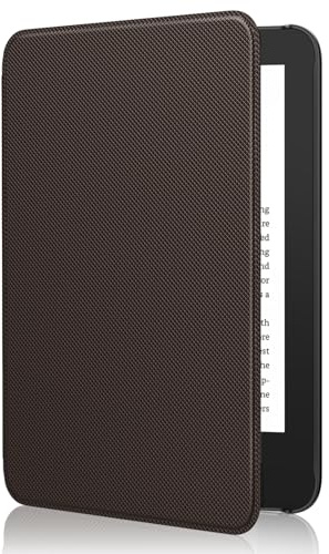 MoKo Hülle für 6 Amazon Kindle 11.Gen,2024/2022, Dunkel Kaffee | Leichte Schutzhülle，Auto Aktiv-/Ruhemodus, wasserdichte Schutzhülle,für Amazon Kindle Basic 11. Generation 2024/2022