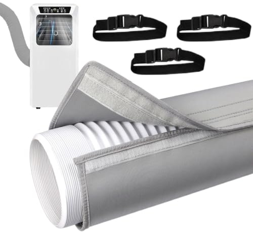Manchon d'isolation portable tuyau AC | 59in Gaine isolante tuyau climatisation | Gaine climatiseur mobile Bande Thermique tuyaux d'échappement | Calfeutrage climatiseur Accessoires protection