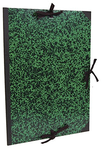 Clairefontaine 33400C Annonay Zeichenmappe (mit Bändern, ohne Klappen, Rücken 30 mm, innen: 73 x 103 cm, außen: 75 x 105 cm, ideal zur Aufbewahrung Ihrer Werke) grün