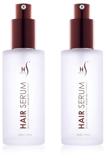 Herstyler Argan Oil Serum for Natural Shine - Anti-Frizz Straightening Serum for Damaged Tresses (Pack of 2)