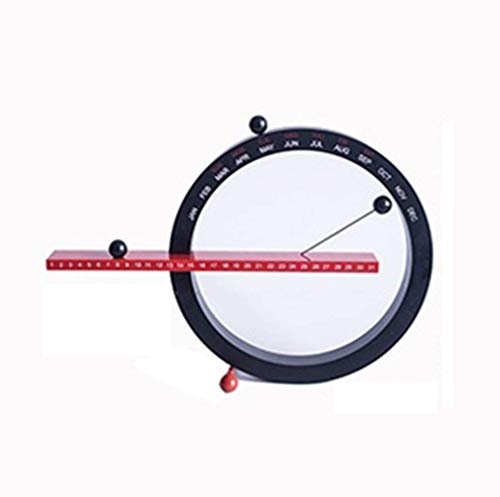 通用 Calendrier perpétuel magnétique à billes - Calendrier manuel - Ornements classiques - Décoration créative - Cadeau de pendaison de crémaillère - Ornements de table - Pendentif mural (noir)