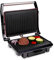 alpina Kontaktgrill - Optigrill 230V/1000W - Sandwich Maker - Panini Grill - Multigrill für Gemüse, Brot und Fleisch - Tischgrill mit Antihaftbeschichtung - Tropfschale - Schwarz/Rot