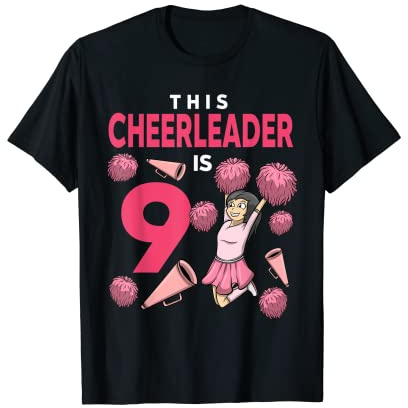 Diese Cheerleaderin ist 9 Geburtstag Cheerleading T-Shirt