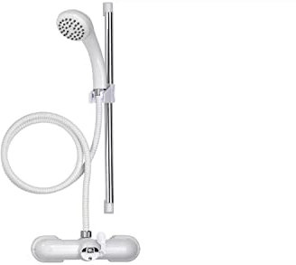 Croydex Bath Shower Mixer Set White & Chrome, 430mm, (AB220022)