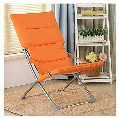 GGZONE Sonnenliege, Campingstühle, Garten-Tagesbetten, Liegestuhl, Chaiselongue, klappbarer Bürostuhl, Lazy Chair, tragbares Garten-Tagesbett im Freien (Farbe: Orange) (Orange) Beautiful Scenery