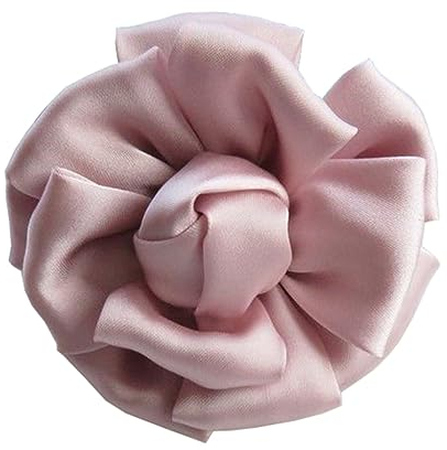 KABELIF Damen Seide Blume Brosche,Blume Ansteckblume, Blume Haarspange, Haarclip Blume, Rosen Haarnadeln Haarblume Haarblüte Haarschmuck (Pink)