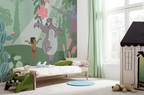 Disney Vlies Fototapete -Jungle Book Just Kidding - Größe 300 x 250 cm - Kinderzimmer, Tapete, Kindertapete