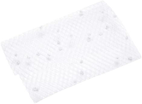 OLYCRAFT 1M Weiße Schleiernetzstoffe Mit Kleiner Kugel 25cm Breit Braut Hochzeitsschleiernetz Vogelkäfig Schleiernetz Fascinator Millinery Netzstoff Für Die Herstellung von Braut Kopfschmuckschleier