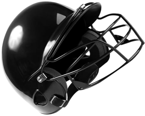 Gesichtsschutzhelm Baseball mit Gesichtsgitter für Outdoor Sport Schwarz