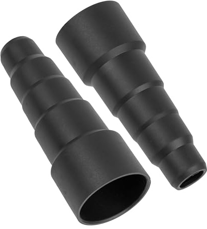 Universaladapter för dammsugare, 2 delar, svart, kompatibel med Bosch, Makita, Kärcher m.fl., 5-stegs med Ø 50-27 mm utvändigt, Ø 44-21 mm invändigt, adapter för reduceringsslang