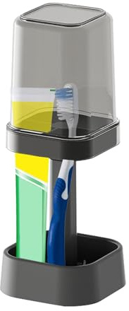 Portaspazzolino coperto, portaspazzolino da bagno, portaspazzolino regolabile, portaspazzolino dentifricio e portaspazzolino con copertura per tazza, organizer per spazzolino da bagno