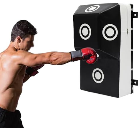 Uppercut-Boxsack zur Wandmontage, 23-Zoll-Wandzielscheibe for das Boxtraining mit 6 Trefferpunkten, 10 cm/4 Zoll höhenverstellbarer, wandmontierter Boxsack for Erwachsene, for das Training zu Hause