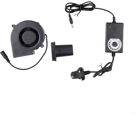 LVYXON BBQ Blower Fan, 12V Electric BBQ Blower Fan with Adjustable Controller, Centrifugal Air Blower, for Outdoor Barbecues Fire Bellow, Wood Stove, Barbecue Grill