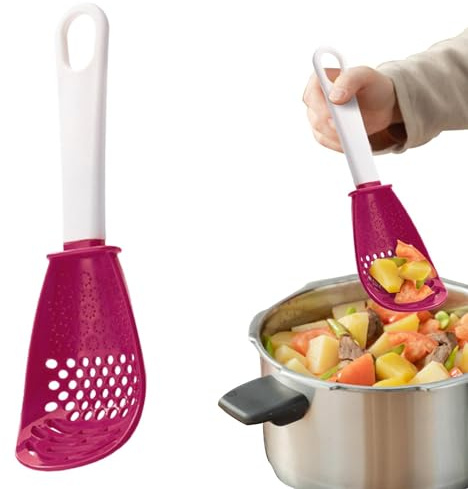 Cucchiaio da cucina multifunzione Cucchiaio da cucina multifunzione | Cucchiaio da cucina resistente al calore, cucchiaio per colino, separatore di tuorlo d'uovo per grattugiare e scolare