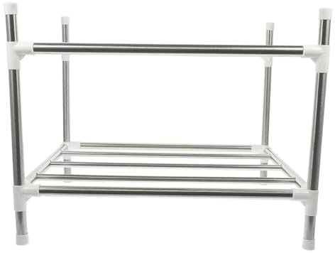 WESIEVYA Porta Pentole Scolapiatti Per Utensili Da Cucina Organizer Per Pentole E Padelle Design Con Angoli Arrotondati