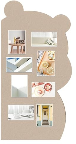 Streysisl Filz-Kork-Tafel, Bärenförmige Filz-Wandfliesen, Bild-Anzeigetafel, Mehrzweck-Foto-Display-, Fotohalter für Bilder, Karten, Dekorationen
