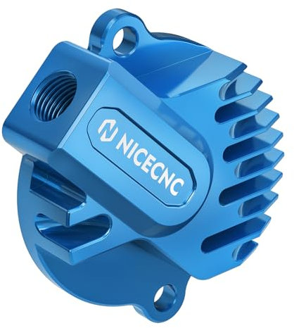 NICECNC Ölfilterkappe für Motorräder, Compatible with Husqvarna Vitpilen 701 2018–2022, Compatible with Gas Gas SM700 2023, Compatible with 690 SMC R 2012–2023, Siehe Zubehör, Blau