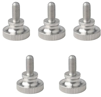 WANG TII DOO Lot De 5 Vis Moletées À Tête Haute M8, Longueur De Vis Moletées De 10 À 25 Mm pour Le Travail du Bois Et des Métaux,M8×25mm