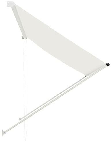Einziehbare Markise 200x150 cm Creme - Stahlrahmen & 100% Polyestergewebe mit PA-Beschichtung - Perfekter Sonnenschutz für Terrasse und Garten - Langlebig & Wetterbeständig