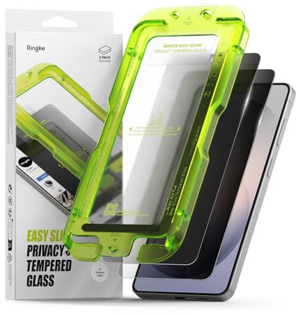 Ringke Verre Trempé Samsung Galaxy S26 Plus Vitre Anti Espion | [2 Pack] Easy Slide Privacy Tempered Glass, Qualité HD, Anti-Rayures, 9H Dureté, Application Facile