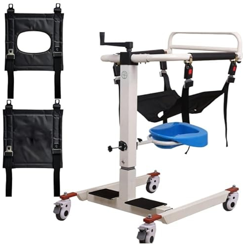 Patient Lift Wheelchair Vehicle Mounted Height-Adjustable Wheelchair Hoist for Lifting and Transferring Patients Flip Up Footrests for Elderly Disabled(B)