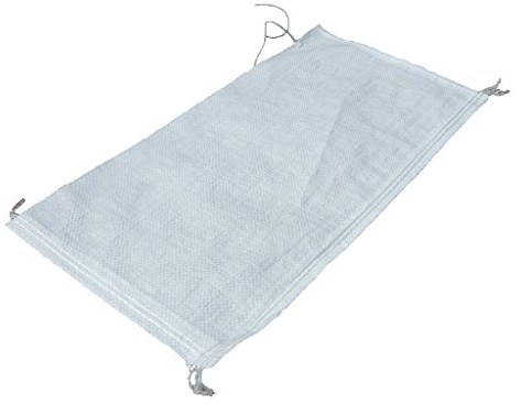NOOR Sandsack aus PP-Gewebe (75g/m²) 10 Stück - Weiß 40x60 cm | Reißfeste Hochwassersäcke mit Zugband - UV-stabile Gewebesäcke für Hochwasserschutz, Gartenbau und Beschwerung