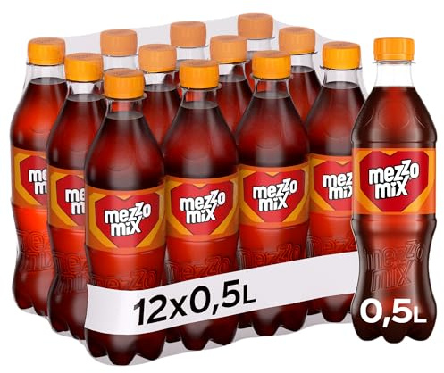 Mezzo Mix, Einzigartiges Mischgetränk aus Cola & Orange in praktischen Flaschen, EINWEG Flasche (12 x 500 ml) | Einzigartiges Mischgetränk aus Cola und Orange - prickelnd-erfrischender Softdrink mit unverwechselbarem Geschmack