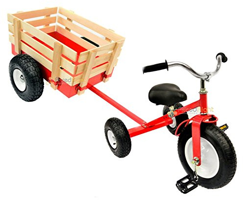 All Terrain Tricycle with Wagon (Red), CART-042R