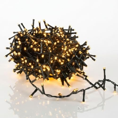 Spetebo LED Büschel Cluster Lichterkette EXTRA warmweiß - 11 m / 560 LED - Weihnachtsbaum Garten Deko Beleuchtung warm weiß IP44 mit Stromkabel - Weihnachtsbeleuchtung für Innen + Außen
