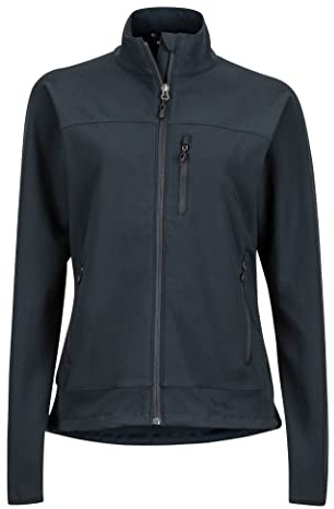 MARMOT Women's Tempo Jacket | Women's Soft Shell Jacket for Mild Summer and Fall Weather Hiking and Backpacking, Jet Black, Large