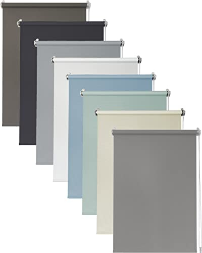 Deco4Me Thermo Verdunklungsrollo ohne Bohren (140 x 160 cm, Taupe (Blackout)) - lichtundurchlässig & wärmeisolierend - Thermrollo, Abdunkelungsrollo, Klemmrollo Verdunkelung (Stoffbreite 136 cm)