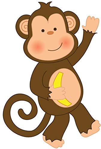Samunshi® Affe Aufkleber Sticker Autoaufkleber Scheibenaufkleber - 33x50cm mehrfarbig