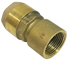 Steckfitting Übergangsmuffe Messing 18 x 3/4 mit Innengewinde für Kupferrrohr DVGW Fitting