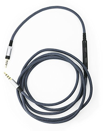 ABLET Audio-Ersatzkabel mit integriertem Mikrofon, Lautstärkeregler, kompatibel mit Sennheiser Momentum-, Momentum-2.0-, HD1-Kopfhörer, Audiokabel kompatibel mit iPhone