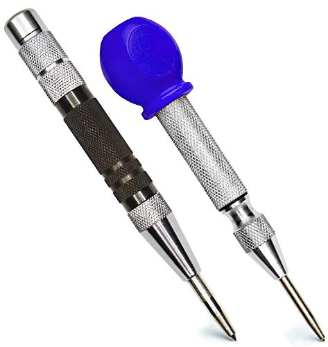ALLY Tools Super Strong 6 Inch and 5 Inch Heavy Duty Automatic Center Punch, Perfect Automatic Center Punch for Metal, Wood, Plastic, Glass, and Marble – Features Spring Loaded Center Punch Design
