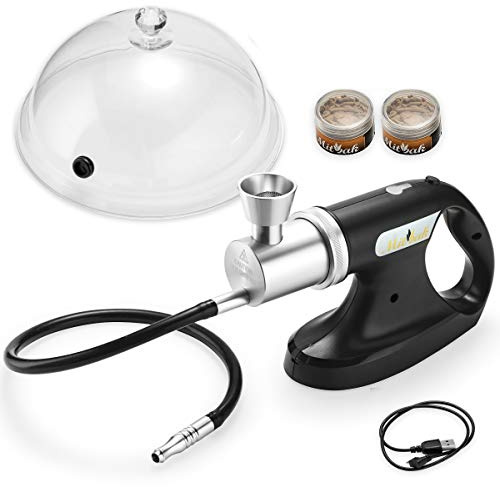 Mitbak Cocktail Smoker Kit With Dome Lid, Woodchips, and Portable Smoking Gun - Indoor-Outdoor Smoke Infuser for Whiskey and Bourbon - Excellent Gift for Men