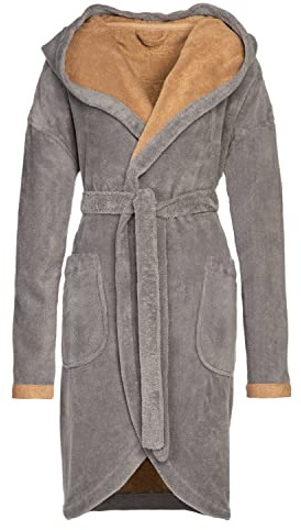 Vossen Bademäntel Damen Kurzmantel mit Kapuze Runa Sterling/Camel - 0003