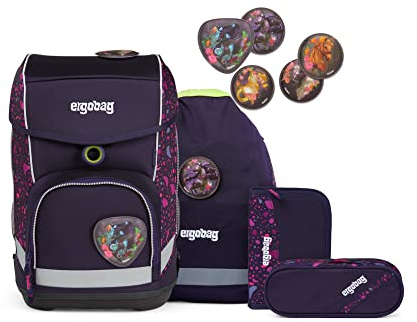ergobag cubo Set ergonomischer Schulrucksack, Vorgänger-Kollektion, klassisch 5-teilig 1. Klasse Grundschule